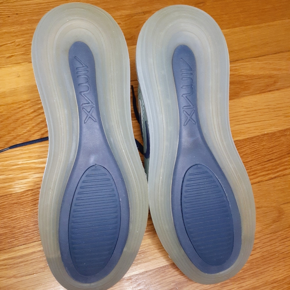 NIKE AIR MAX 270 WOMEN'S Size 6.5 Met. Silver & Mid. NAVY - Picture 5 of 5